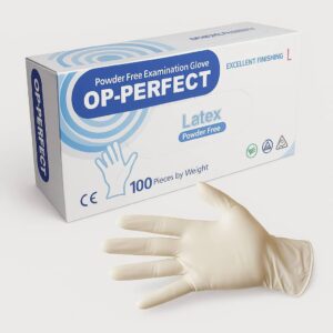 دستکش لاتکس بدون پودر اپی پرفکت (100 عددی)-OP PERFECT